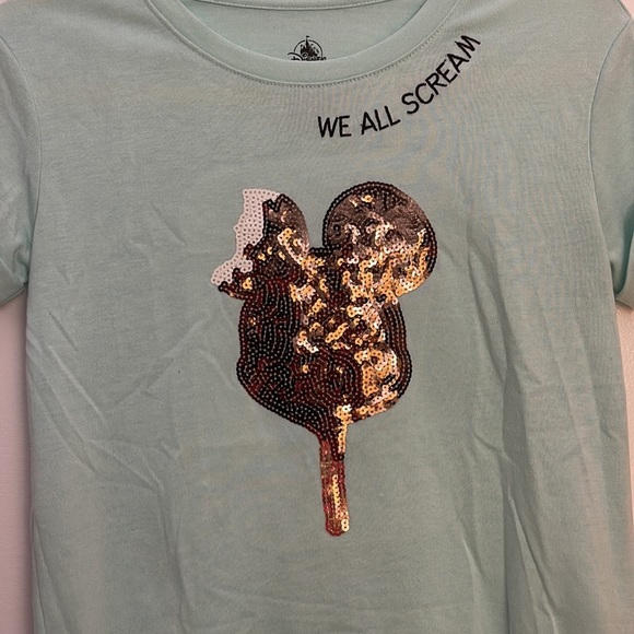 DISNEY | Women’s Mickey Mouse Ice Cream Bar Sequin Top Walt Disney World XS - Picture 5 of 9